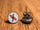 Hobkey Kayaking Stud Earrings white and red